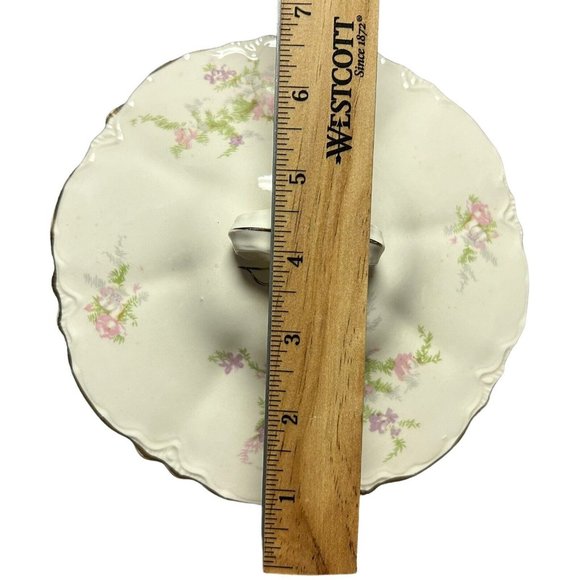 Vintage 1940s Homer Laughlin Jean Republic Soup Tureen Pink Purple Floral USA - Picture 9 of 13